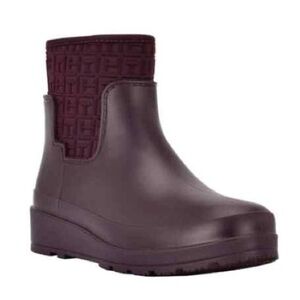Tommy Hilfiger Blayr Women’s Pull On Rain Boots - Size 11 - Like New - Red Wine